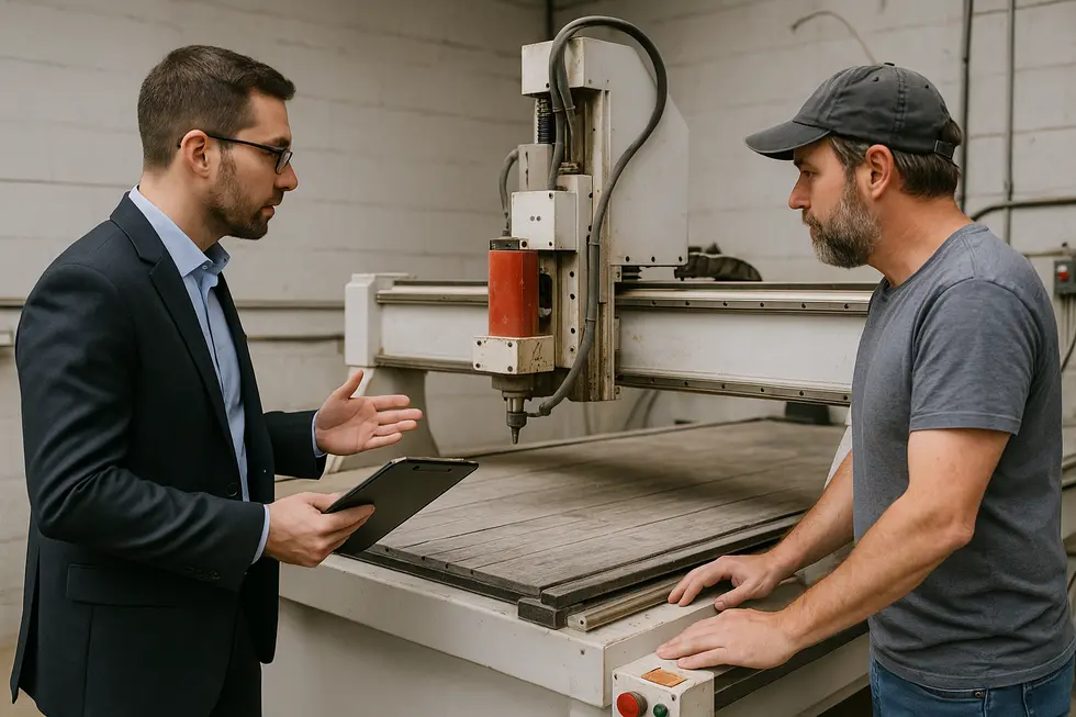 The Elite Series 5 × 10 CNC Router executing precise cuts for intricate designs.