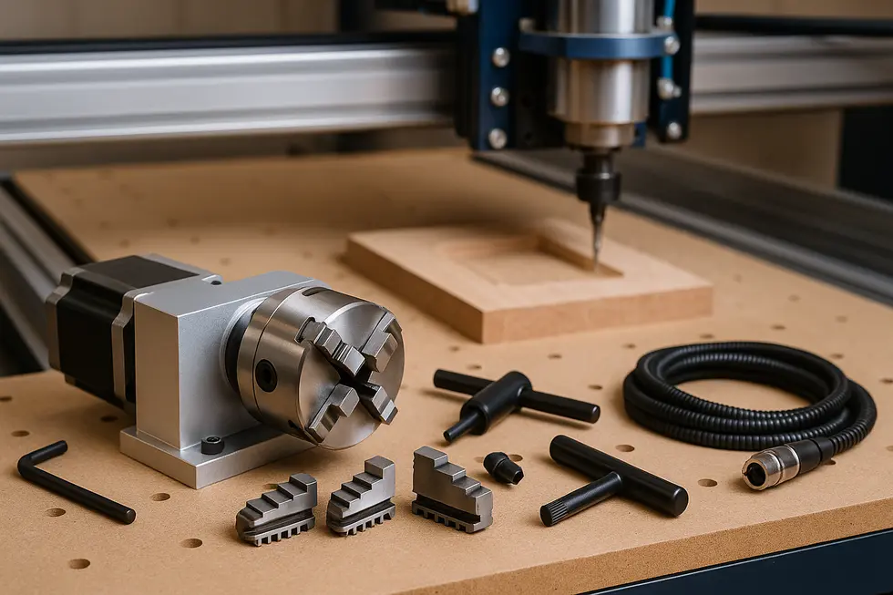A selection of CNC router bits crucial for precision and diverse applications.