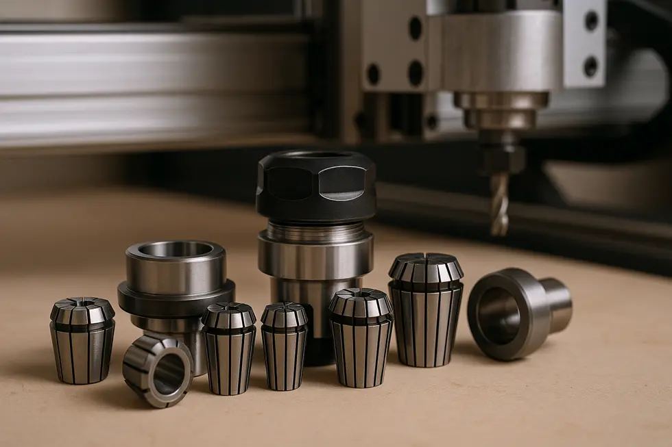 A selection of CNC router bits crucial for precision and diverse applications.