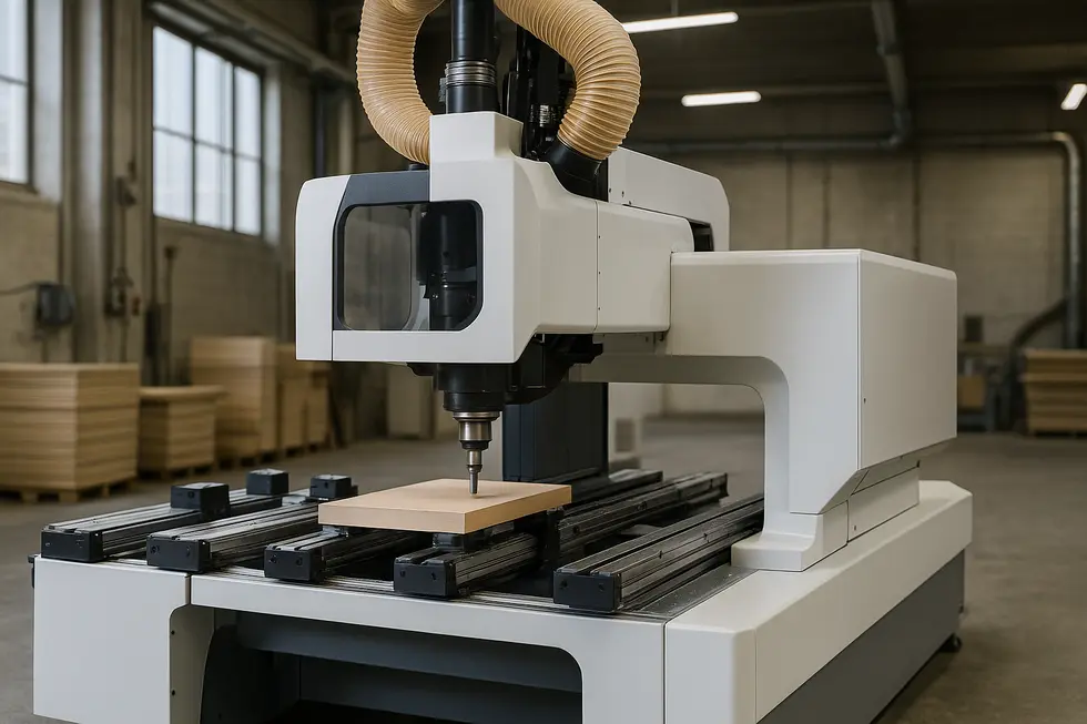 The Morbidelli N50 in a professional workshop, demonstrating its robust build and precise machining.